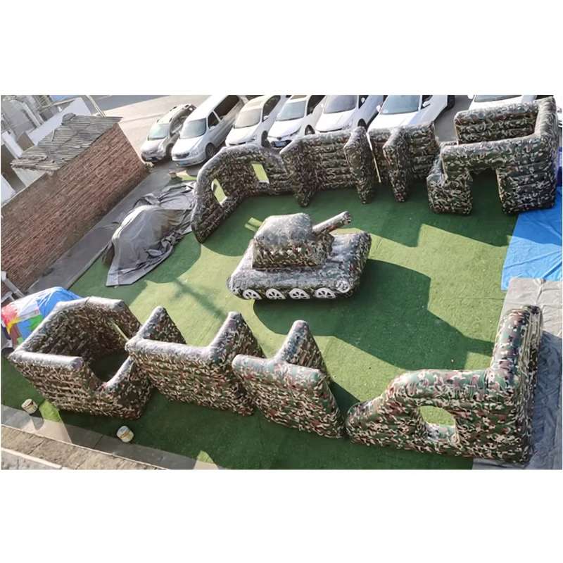 Opblaasbare Paintball Bunkers Obstakels Boogschiet Obstakels voor Paint Shooting Spellen PVC Zeildoek EN14960 Gecertificeerd