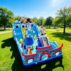 Parque Inflable al Aire Libre Castillo Inflable Curso de Obstáculos Inflables Parque Inflable para Niños
