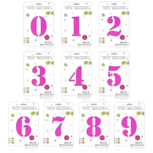 Inflatable Party Decoration Paper Card Packing Aluminium 16 Inch Foil Balloon Number