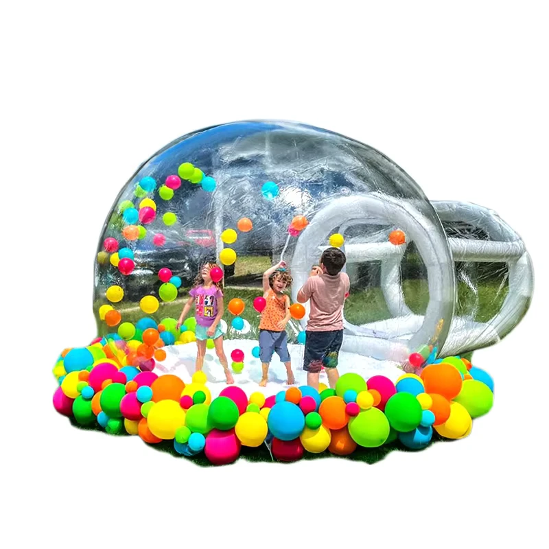 Inflatable Party Jumping Bubble Balloons House Bouncer Tent 10Ft Balls Toys With Blower for Party Wedding