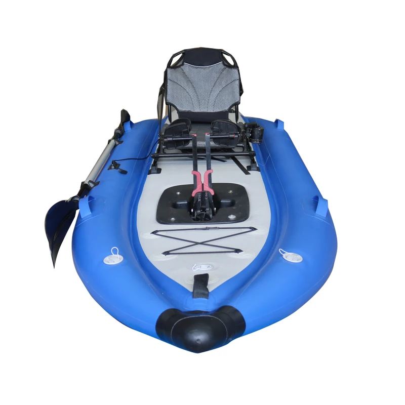 Inflatable Pedal Kayak 1 Person Sit on Top 12 FT PVC Material with Rudder System