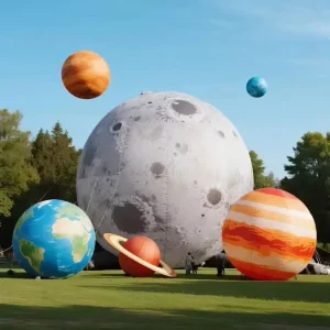 Inflatable Planet Model Space Themed Durable Sun Resistant Yard Decorations Festival Fun Waterproof 8-10ft