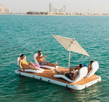 Platform Inflatable, Ketebalan 20cm, Dermaga Yacht Mengapung, Dermaga Ponton Mengapung, Matras Renang untuk Hiburan Air