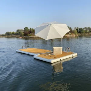 Plataforma inflable, isla flotante, plataforma de ocio, pontón, muelle para yate