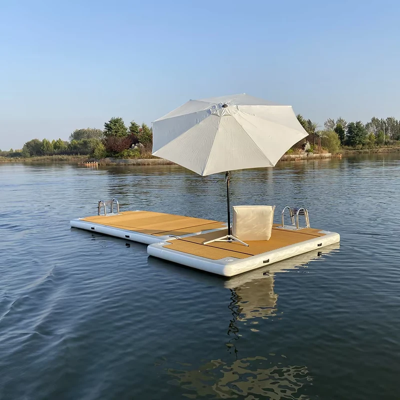 Inflatable Platform Floating Island Platform Leisure Pontoon Boat Dock for Yacht
