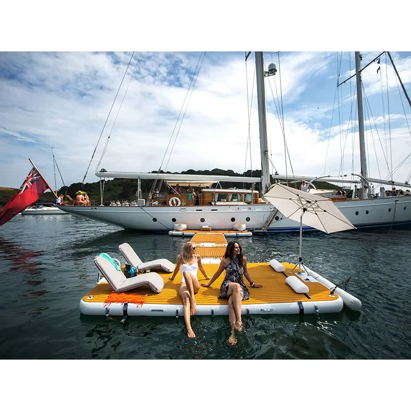 Opblaasbaar Platform Jacht Boot Dock Rijd op Jet Ski Dock Drijvende Ponton