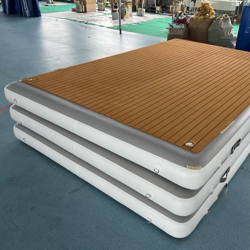 Perahu Ponton Inflatable Yacht Platform Mengapung dengan Pompa Tahan Air Ramah Lingkungan