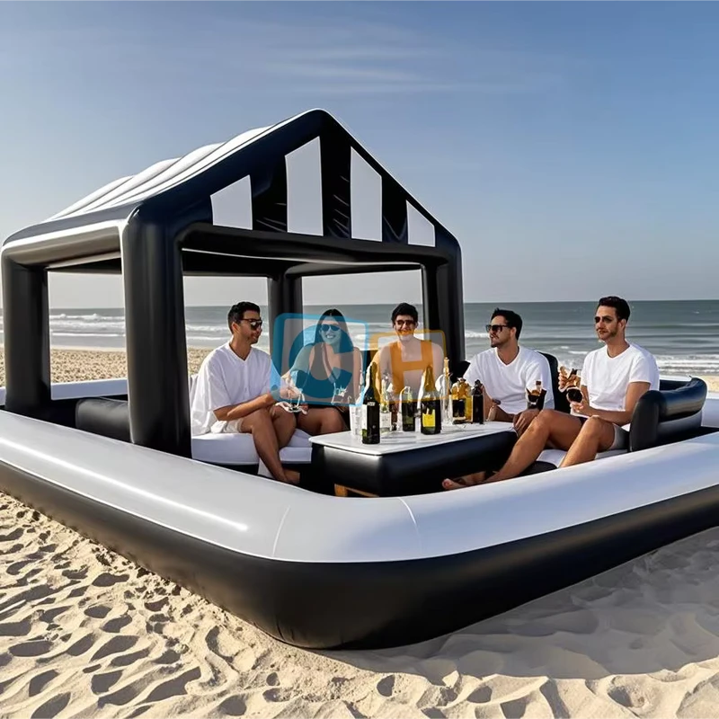 Quầy bar bơm hơi ngoài trời, sự kiện tiệc tùng, quầy bar bãi biển nổi