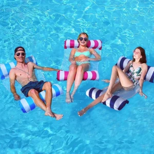 Inflatable Pool Float Hammock Adults Water Hammock Lounger Multi-Purpose 4-in-1 Swimming Water Floating Rafts