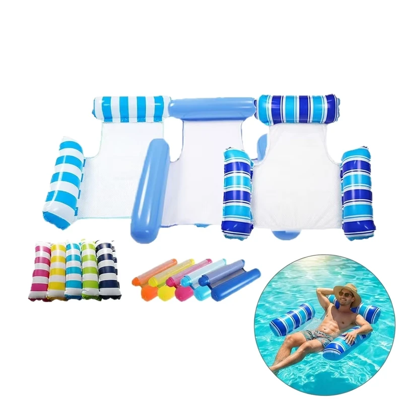 Flotador Inflable para Piscina Hamaca Silla de Lounge para Piscina Cama Flotante Portátil