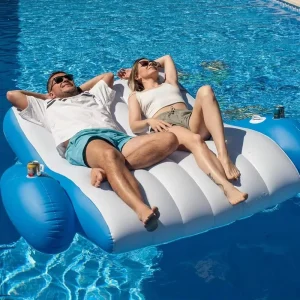 Inflatable Pool Float Pads for Adults Inflatable Floating Beds Swimming Pool Inflatable Floating Rafts Water Lounger Chairs
