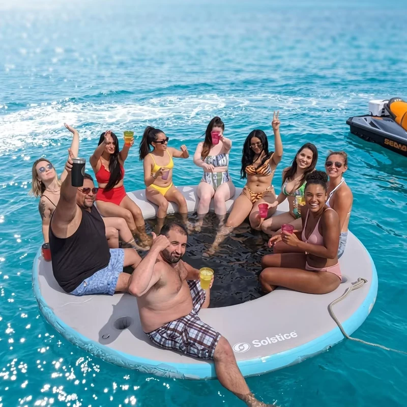 Opblaasbare Zwembad Drijvende Hangmat Mat voor Meer Strand Achtertuin Water Recreatie