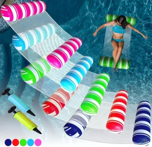 Aufblasbare Pool-Entspannungsinsel Erwachsene Wasser-Hängematte Hängematten-Entspannungsinseln 4 in 1 Multifunktionale Pool-Schwimmspielzeuge