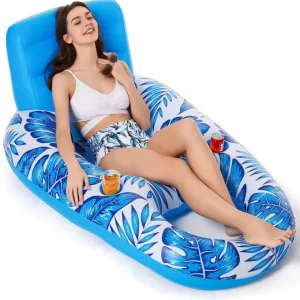 Inflatable Pool Floats Lounger Adult Size Pool Lounge Raft Floaty for Beach Lake Swimming Pool Party