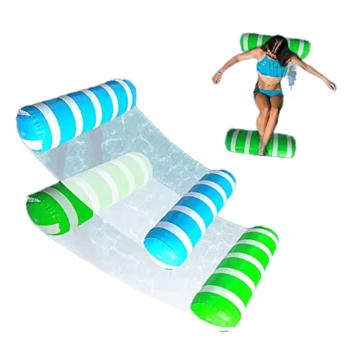 Pelampung Kolam Renang Desain Bunga Tropis Bahan PVC Pelampung Kursi Hammock Air untuk Kolam Renang