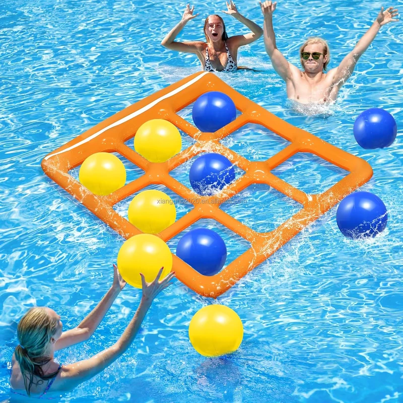 Opblaasbaar Zwembad Speelgoed met 10 Ballen Zwembad Speelgoed Spellen Set voor Volwassenen Tieners Kinderen 2-10 Spelers Opblaasbare Water Speelgoed Set