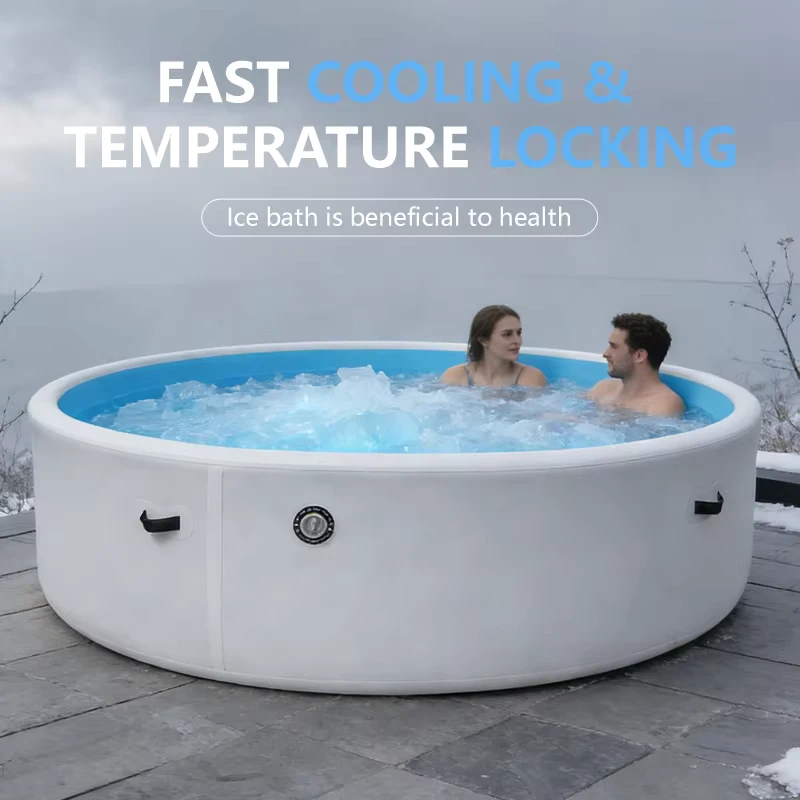 Bể Bơi Inflatable Cho Người Lớn Bồn Tắm Lạnh PVC Có Nắp Cách Nhiệt Di Động Nhiều Người
