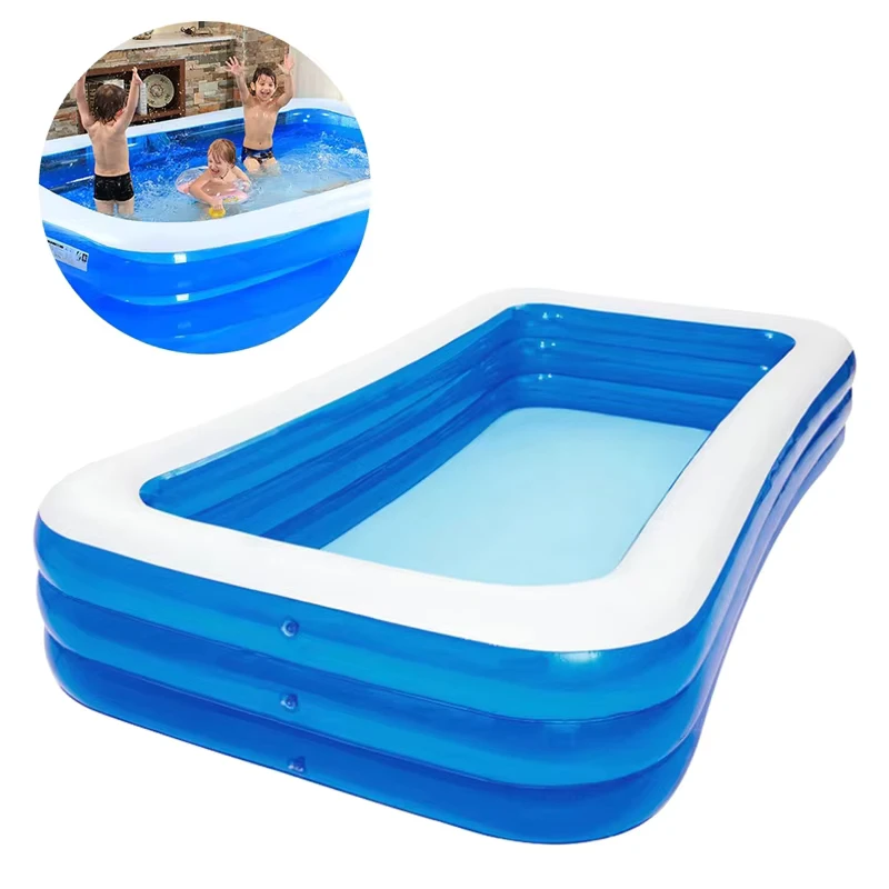 Piscina Gonfiabile con Sedili Integrati Robot Aspirapiscina per Piscina Fuori Terra Scivolo Bar Galleggiante Gonfiabile