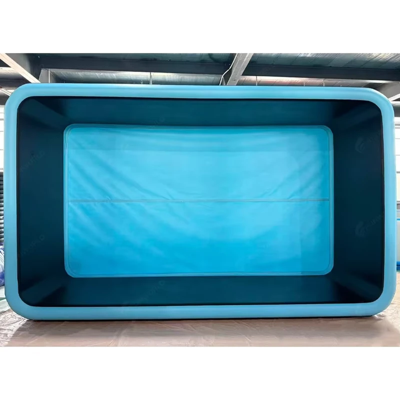 Inflatable Pools Drop Stitch Swimming Pool Above Ground Inflatable Square Pool for Outdoor Backyard Use