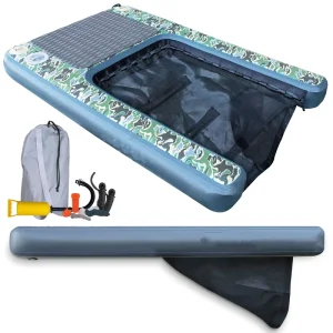 Opblaasbare Pup Plank CAMO SPORT Hond Float Drijvende Ramp Ladder voor Zwembad Boten Docks Hond