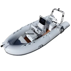 Inflatable RIB Boat Fiberglass Hull Hypalon Fishing Sport Yacht Semi Rigid Deep V 480cm RIB Boat for Outdoor Activities