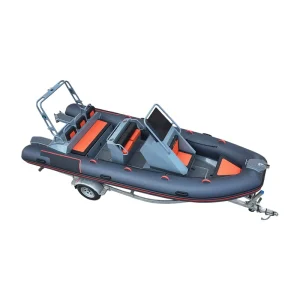 Inflatable RIB Boat RIB560 Aluminum Hull Inflatable Fishing Boat with Outboard Motor