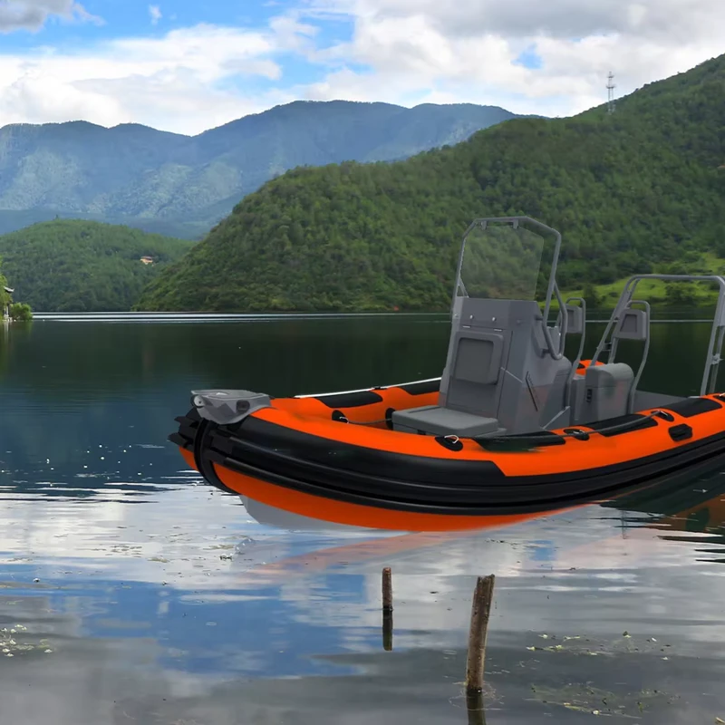 inflatable RIB फिशिंग बोट एल्युमिनियम रोइंग बोट्स