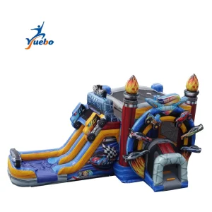Castillo inflable de carreras, casa inflable comercial, castillo inflable con parque acuático