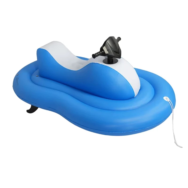 Inflatable Ride on Motorboat & Jet Ski Dual Power Electric Propulsion 100kg Capacity 1 Passenger PVC Material