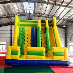 Inflatable Rock Climbing Extreme Rock Climb Slide Climbing Wall With Slide Kids Playground Toys Outdoor Game