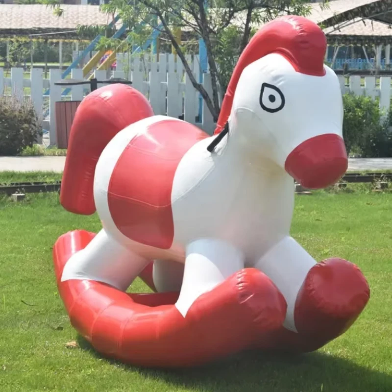 Cavalo Inflável para Crianças, Montanha-russa em Parque de Diversões, Brinquedo Inflável Interativo