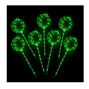 Aufblasbare Romantische Partydekoration Ramadan Mubarak Transparente Klare LED-Licht Blinkende Blase Bobo Ballon für Ramadan