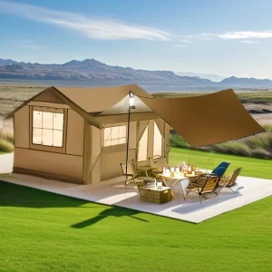 Tenda Atap Inflatable Portabel Musim Empat Ukuran Besar Camping Rumah Kecil Serbaguna Tahan Hujan Kain Oxford Gantung