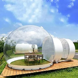 Inflatable Round Bubble Tent for Family Camping Wedding Party Air Dome Shelter PVC Material Outdoor Glamping