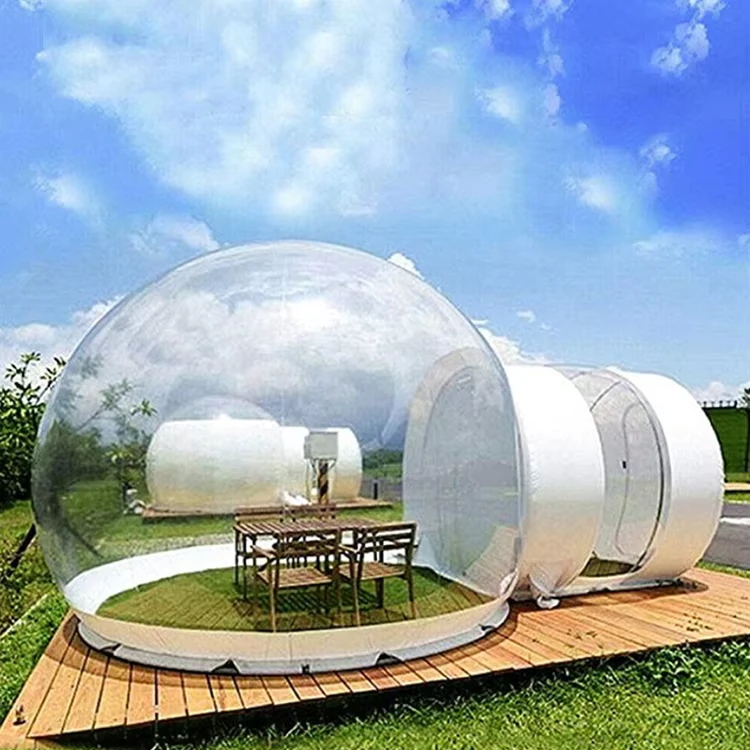 Inflatable Round Bubble Tent for Family Camping Wedding Party Air Dome Shelter PVC Material Outdoor Glamping
