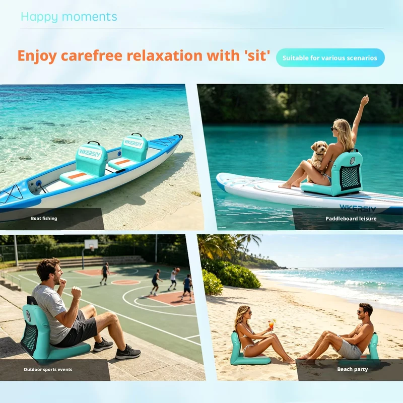 Inflatable SUP Seat Brushed Material Seat for Stand up Paddle Board Easy to Install Inflatable Seat