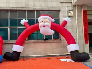 Arco Inflável de Pai Natal Decoração de Natal Modelo de Ar para Receção ao Ar Livre para Centro Comercial Hotel