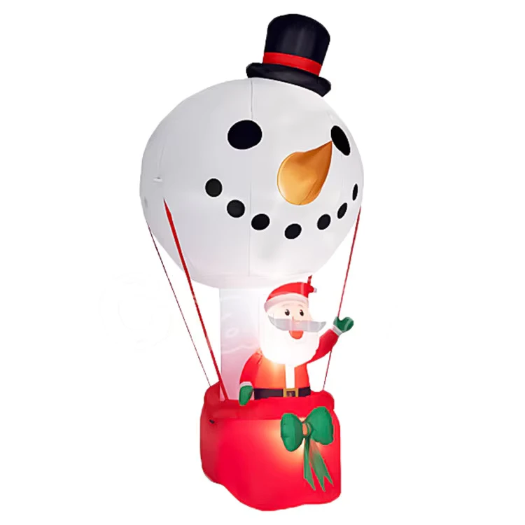 Decoração Inflável de Natal do Pai Natal, Decoração Inflável de Natal com Elfo e Rena para Jardim e Quintal