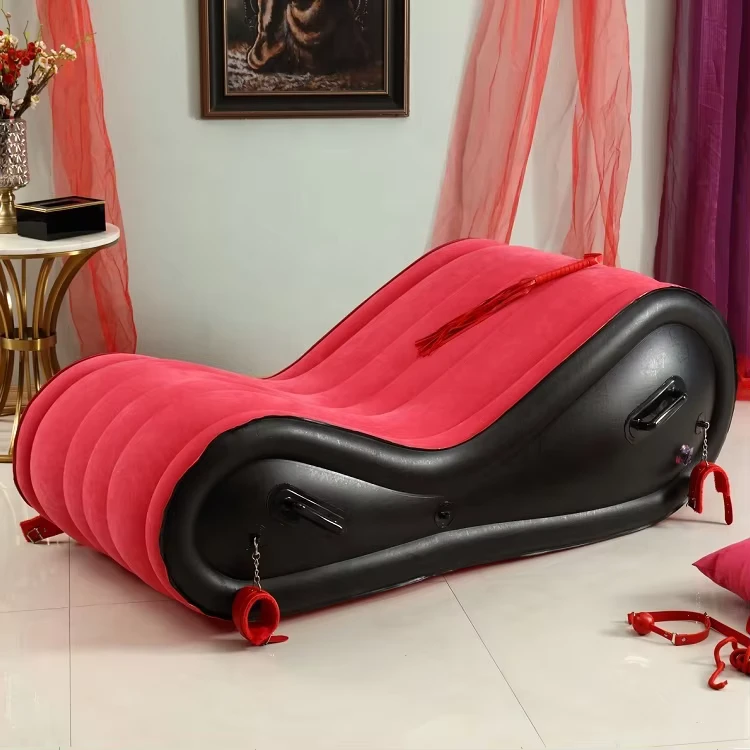 Divano Gonfiabile per Adulti a Forma di S, Poltrona per Posizione Amorosa, Chaise Lounge