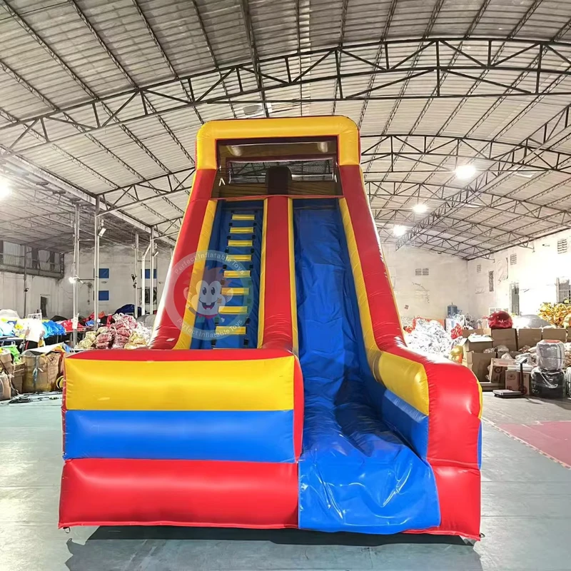 Tobogán inflable comercial, tobogán seco inflable para jugar
