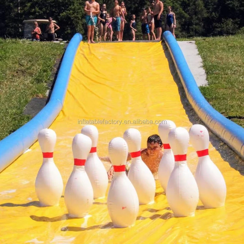 Opblaasbare Glijbaan Waterslide Buiten Entertainment Park Lange Opblaasbare Slip 'N Slide Voor Volwassenen