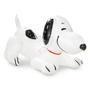 Inflatable Snoopy Pool Float with Built-in Handles Animal Shaped Water Riding Lounge Raft Toy for Kids Summer Beach Fun Swimming