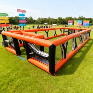 Calcio gonfiabile, campo da calcio gonfiabile, campo sportivo gonfiabile, palla bumper gonfiabile, campo da pallavolo, gioco sportivo 3 in 1
