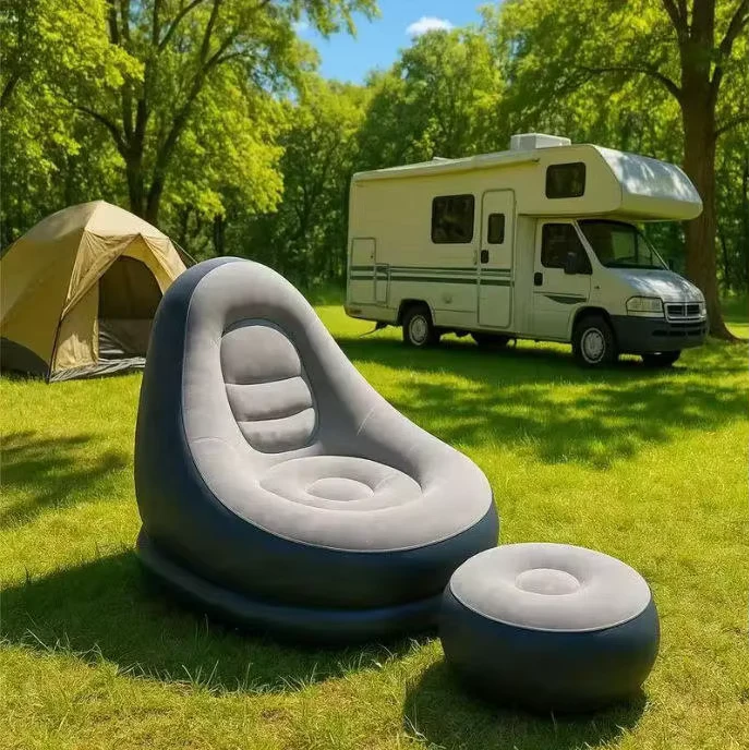 Opblaasbare Sofa Luchtkussen Draagbare Vouwbare Eenpersoons Sofa Stoel voor Muziekfestival Buitenreizen