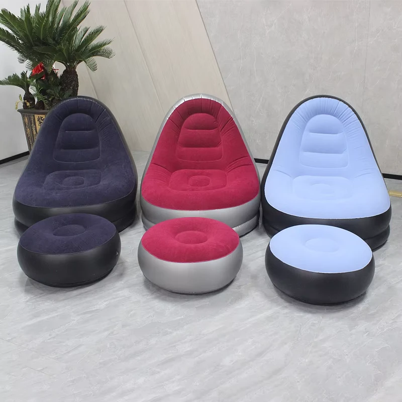 Sofá Inflável em PVC, Dobrável, Sofá de Ar Preguiçoso para Camping, Lounge Inflável com Logótipo Personalizado