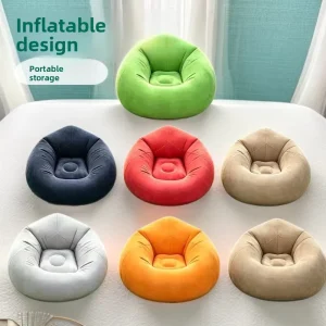 Kursi Sofa Inflatable Material PVC Portabel Lipat Desain Modern Sederhana untuk Camping, Piknik, Festival Musik, Penggunaan Dalam Ruangan