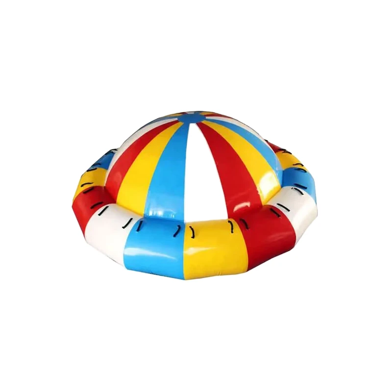 Opblaasbare Draaien CRAZY UFO Sleepbare Tube Vliegend Watervermaak Disco Boot voor Zee Spellen