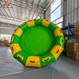 Inflatable Spinning Top UFO Towable Tube Water Ball PVC Material 100-500kg Capacity for Water Entertainment Rotating Disco Boat