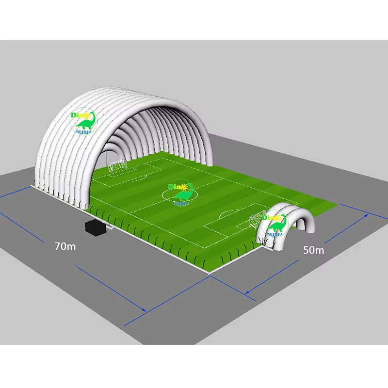 Tenda sportiva gonfiabile a cupola con materiale in PVC e dimensioni personalizzate per campo da calcio