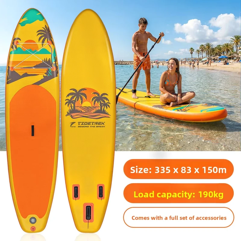 Tabla de paddle inflable de 335x83x15cm, alta capacidad 190kg, con remo, bomba, aleta, correa y bolsa, kit completo